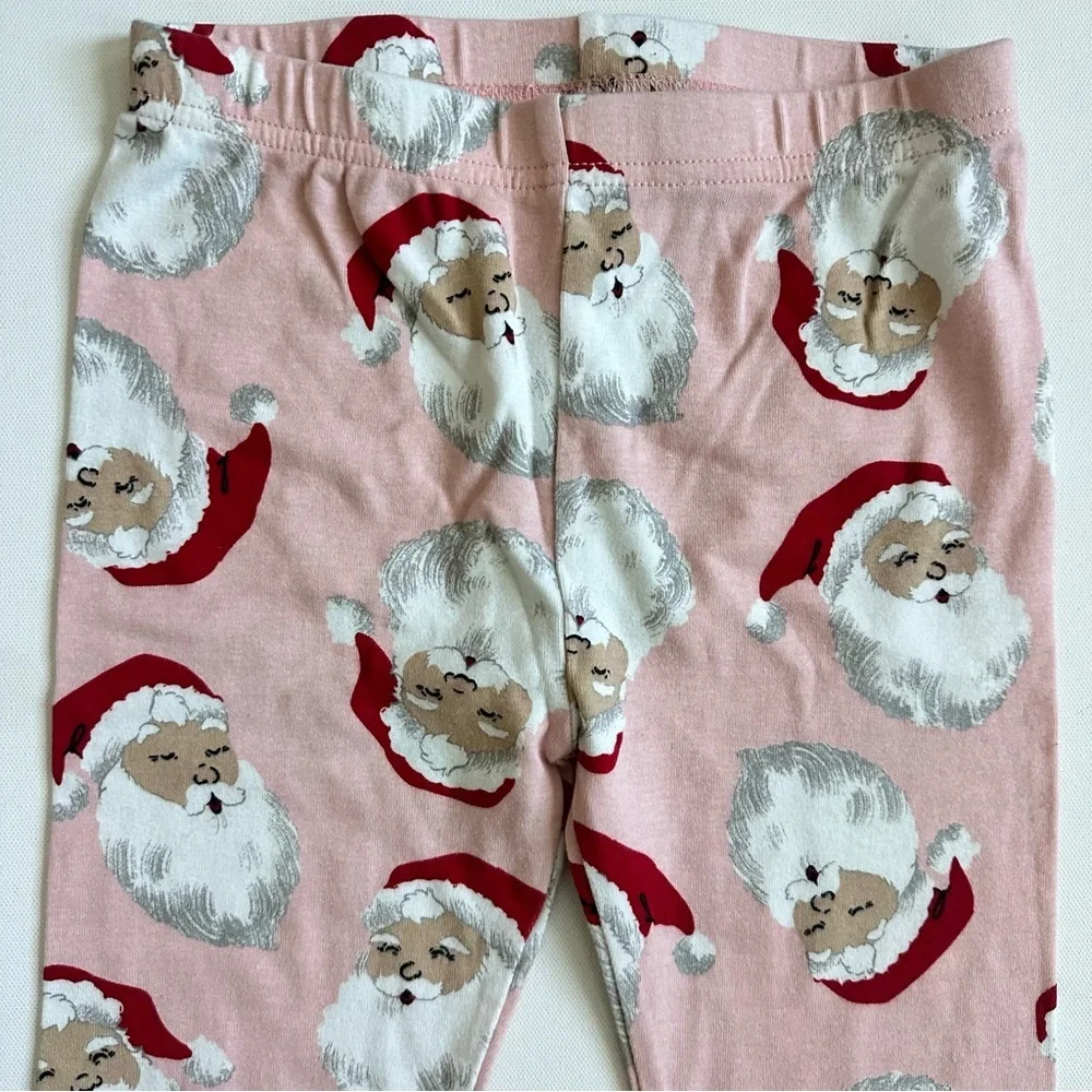 Carter's Pink Santa Kids Pajama Set Size 7